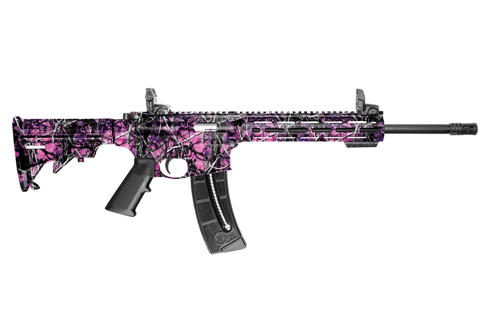 S&W M&P15-22 SPORT 22LR 16.5" 25-SH 6-POS STOCK MUDDY GIRL