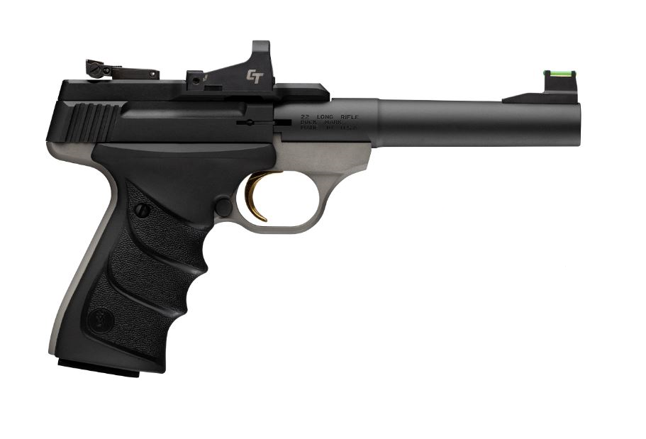 BROWNING BUCK MARK PRACTICAL 22LR 5.5" BLK/GRAY W/RED DOT*