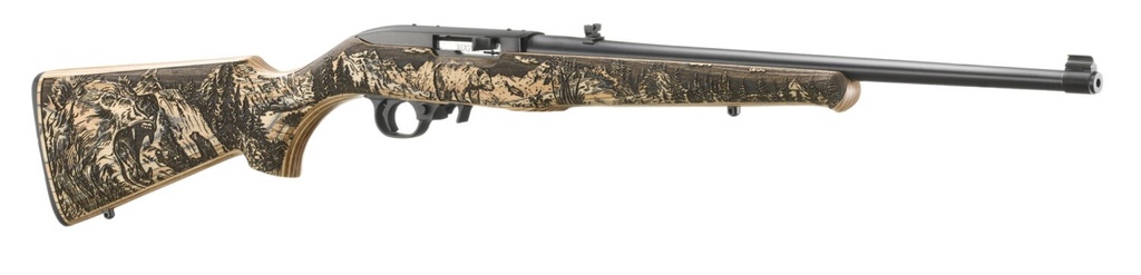 RUGER 10/22 GRIZZLY ENGRAVED BLUED LAMINATE (TALO)