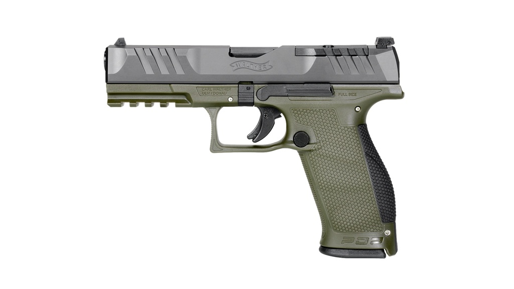 WALTHER PDP OR 9MM 4.5" 18-SHOT GREEN POLYMER FRAME!