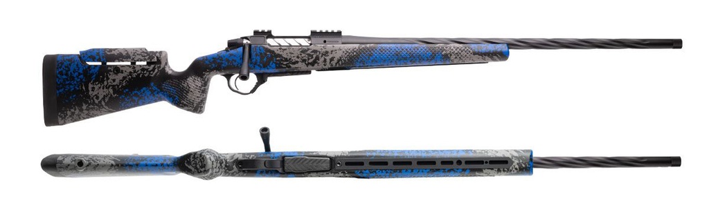 SEEKINS PRECISION 0011710323-F HAVAK PH3 6.5 CREEDMOOR 24" BLACK FLUTED THREADED BARREL, BLACK PICATINNY RAIL STEEL RECEIVER, ADJ CHEEK RISER GLACIER SHADOW SYNTHETIC STOCK