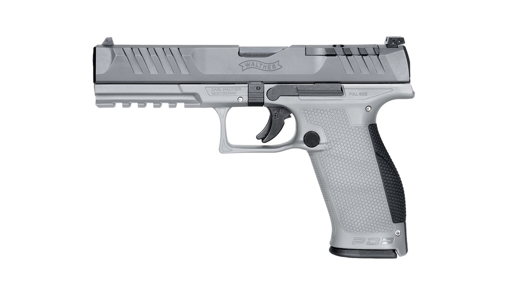 WALTHER ARMS 2858401 PDP OPTIC READY 9MM LUGER 5" 18+1 BLACK STEEL SLIDE PERFORMANCE DUTY TEXTURED  POLYMER GRIP (FULL SIZE)