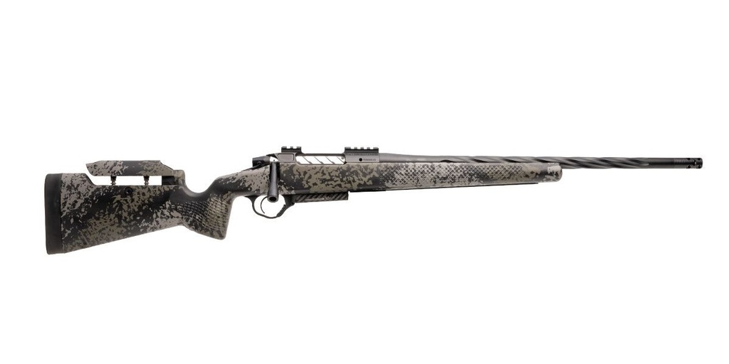 SEEKINS PRECISION 0011710221-F HAVAK PH3 6.5 CREEDMOOR 20" BLACK FLUTED THREADED BARREL, BLACK PICATINNY RAIL STEEL RECEIVER, ADJ CHEEK RISER MOUNTAIN SHADOW SYNTHETIC STOCK
