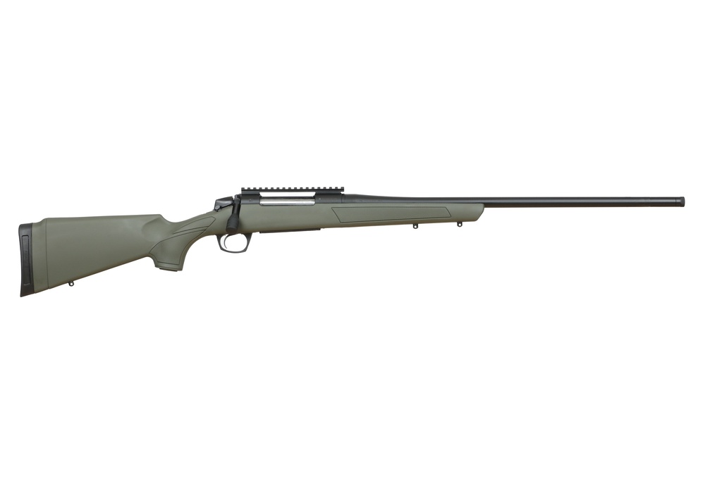 CVA CR3900G CASCADE  243 WIN 4+1 22" GRAPHITE BLACK CERAKOTE THREADED BARREL, GRAPHITE BLACK CERAKOTE PICATINNY RAIL STEEL RECEIVER, OD GREEN SYNTHETIC STOCK