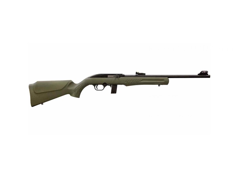 ROSSI RS22L1811OD RS22  SEMI-AUTO 22 LR CALIBER WITH 10+1 CAPACITY, 18" BARREL, MATTE BLACK METAL FINISH & MONTE CARLO OD GREEN SYNTHETIC STOCK RIGHT HAND (FULL SIZE)