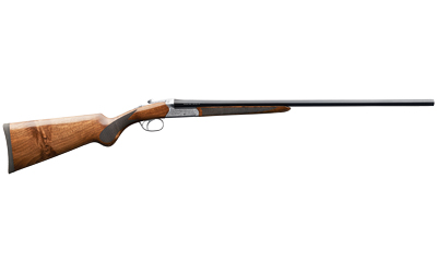 CHARLES DALY 930340 500  FULL SIZE 20 GAUGE BREAK OPEN 3" 2RD 26" GLOSS BLUED SIDE BY SIDE BARREL, SILVER ENGRAVED STAINLESS STEEL RECEIVER, CHECKERED OILED WALNUT STOCK
