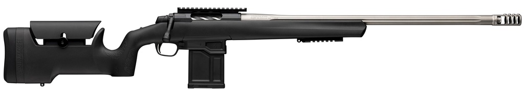 BROWNING 036094282 X-BOLT 2 TARGET MAX 6.5 CREEDMOOR 10+1 24" SATIN GRAY FLUTED THREADED BARREL, MATTE BLUED PICATINNY RAIL STEEL RECEIVER, PICATINNY RAIL FOREND, ADJ COMB & LOP BLACK COMPOSITE STOCK