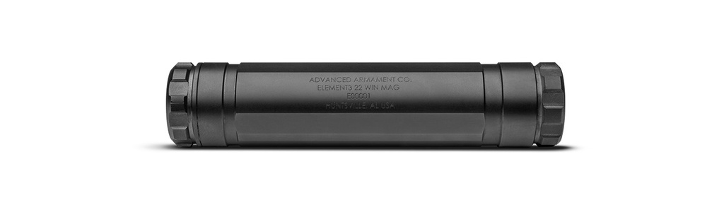 AAC ELEMENT 3 SILENCER RIMFIRE PVD BLACK