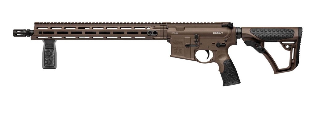 DANIEL DEFENSE 0212802338067 DDM4 V7 *CO COMPLIANT 5.56X45MM NATO 16" NO MAGAZINE CERAKOTE 6 POSITION W/SOFTTOUCH OVERMOLDING STOCK