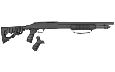 MOSSBERG 50691 590 TACTICAL 12 GAUGE 6+1 3" 18.50" CYLINDER BORE BARREL, MATTE BLUED METAL FINISH, DUAL EXTRACTORS, FLEX COMPONENT 6 POSITION STOCK W/FLEX PISTOL GRIP & RECOIL PAD