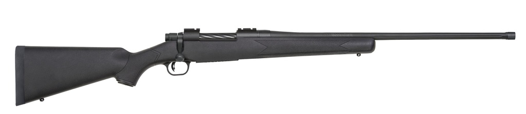 MOSSBERG 28131 PATRIOT  FULL SIZE 7MM REM 3+1 24" MATTE BLUED FLUTED THREADED BARREL, DRILLED & TAPPED MATTE BLUED STAINLESS STEEL RECEIVER, BLACK FIXED SYNTHETIC STOCK, RIGHT HAND