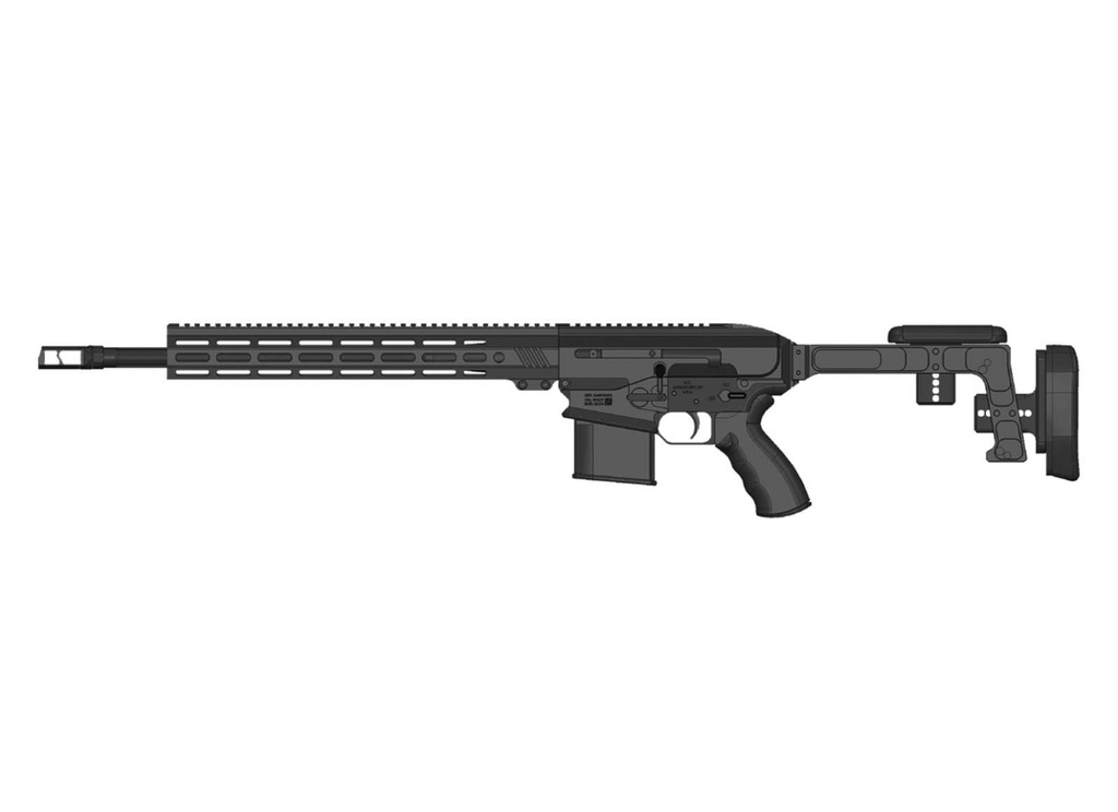 BUSHMASTER 0110000BLK BA30  308 WIN 10+1 18" BLACK THREADED BARREL, BLACK HARD COAT ANODIZED 14" M-LOK HANDGUARD, CHASSIS BLACK ALUMINUM FOLDING STOCK, AR STYLE GRIP, AMBIDEXTROUS