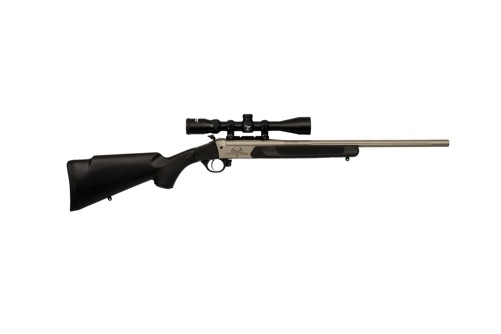 TRADITIONS CR5-351130R OUTFITTER G3 35 REM 1RD 22", STAINLESS CERAKOTE BARREL/REC, BLACK SYNTHETIC FURNITURE, 3-9X40MM SCOPE