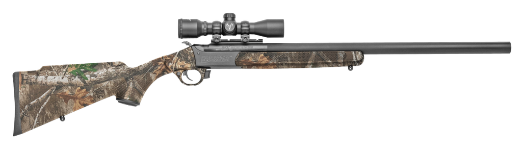 TRADITIONS CRX62200621 CRACKSHOT XBR PACKAGE 22 CAL/27 LONG CAL 16.50"-20" BLUED BARREL, REALTREE EDGE STOCK INCLUDES TWO BARRELS, 4X32 SCOPE, THREE FIREBOLT ARROWS