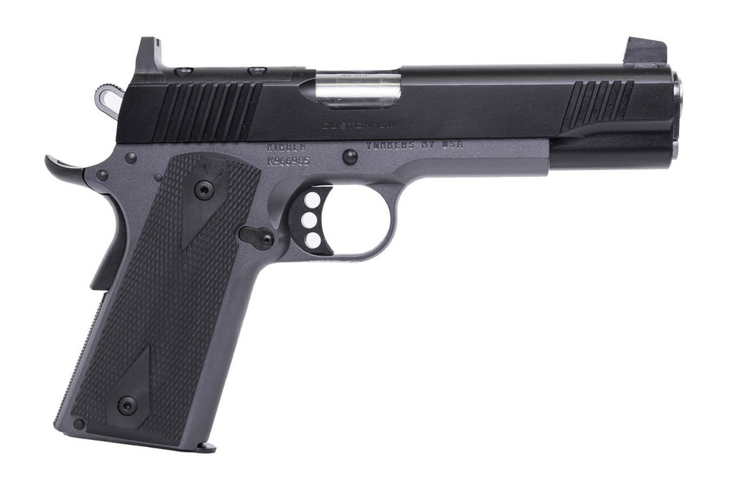 KIMBER MFG.,INC 3000458 CUSTOM LW SHADOW GHOST OR TFS 45 ACP 8+1 5" BLACK MATCH GRADE KIMPRO BLACK OPTIC READY STAINLESS SLIDE KIMPRO GRAY F/S RUBBER GRIP CRIMSON TRACE URBAN CAMOUFLAGE GRIP