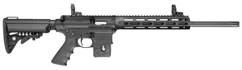 SMITH & WESSON 10205 M&P15-22 SPORT PERFORMANCE CENTER 22 LR CALIBER WITH 10+1 CAPACITY, 18" THREADED BARREL, MATTE BLACK METAL FINISH & ADJUSTABLE VLTOR BLACK SYNTHETIC STOCK RIGHT HAND