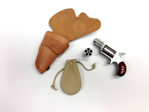 NORTH AMERICAN ARMS 22MCBK SUPER COMPANION CAP & BALL KIT SMALL FRAME #11 PERCUSSION 5 SHOT, 1.63" STAINLESS STEEL BARREL, CYLINDER & FRAME, ROSEWOOD BIRDSHEAD GRIP, EXPOSED HAMMER