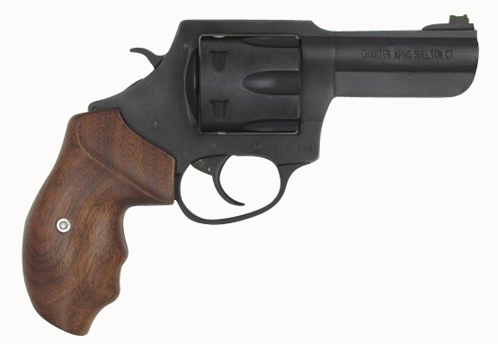 CHARTER ARMS 63546 PROFESSIONAL  357 MAG 6 SHOT, 3" BLACK NITRIDE STEEL BARREL, CYLINDER & FRAME W/WALNUT FINGER GROOVED GRIP
