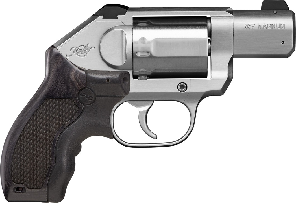 KIMBER MFG.,INC 3400003CA K6S STAINLESS LG CA 357 MAG 6RD 2" BRUSHED STAINLESS SERRATED BACKSTRAP CRIMSON TRACE MASTER SERIES LASERGRIPS GRIP