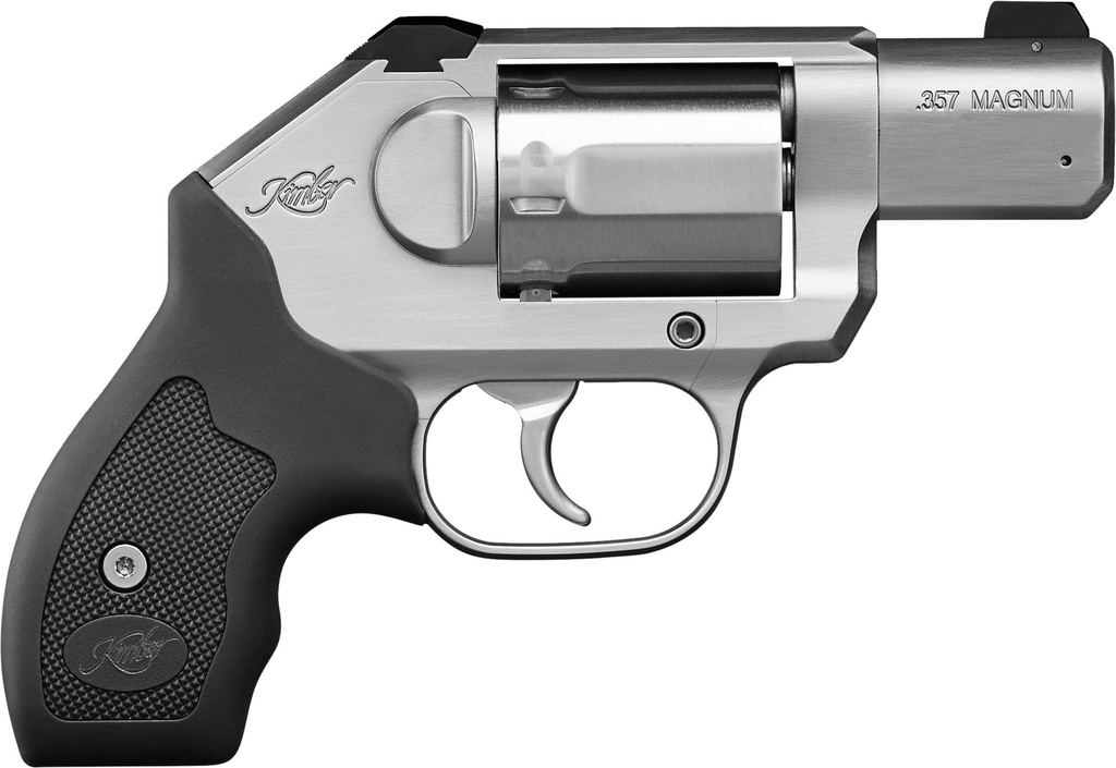 KIMBER MFG, INC 3400010 K6S  357 MAG 6 SHOT 2" BRUSHED STAINLESS STEEL BARREL, BRUSHED STAINLESS STAINLESS STEEL FRAME BLACK RUBBER/KIMBER LOGO GRIP CONCEALED HAMMER