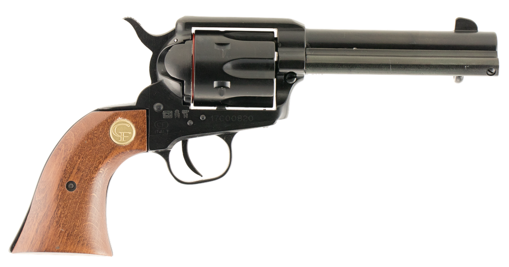 CHIAPPA FIREARMS 340053 SAA 1873  MEDIUM FRAME 22 LR 6 SHOT, 4.75" BLUED STEEL BARREL, BLUED STEEL FRAME, BLUED CYLINDER, WOOD GRIP, EXPOSED HAMMER