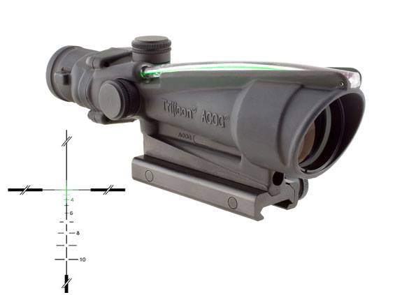 TRIJICON 100163 ACOG  BLACK HARDCOAT ANODIZED 3.5X 35MM ILLUMINATED GREEN CROSSHAIR .223/5.56 BDC RETICLE