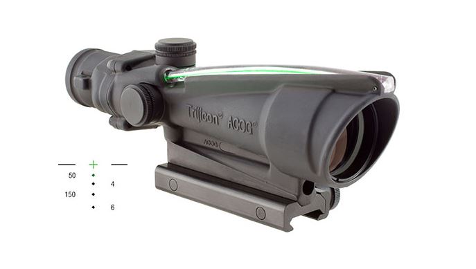 TRIJICON 100416 ACOG  MATTE BLACK 3.5X35MM ILLUMINATED GREEN CROSSHAIR 300 BLK BDC RETICLE