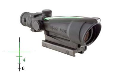 TRIJICON 100161 ACOG  BLACK HARDCOAT ANODIZED 3.5X35MM ILLUMINATED GREEN CROSSHAIR .308/7.62 BDC RETICLE