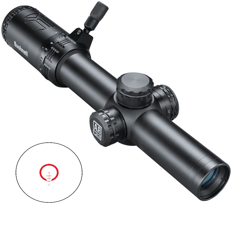 BUSHNELL AR71824I AR  BLACK 1-8X24MM 30MM TUBE, ILLUMINATED BTR-1 BDC RETICLE