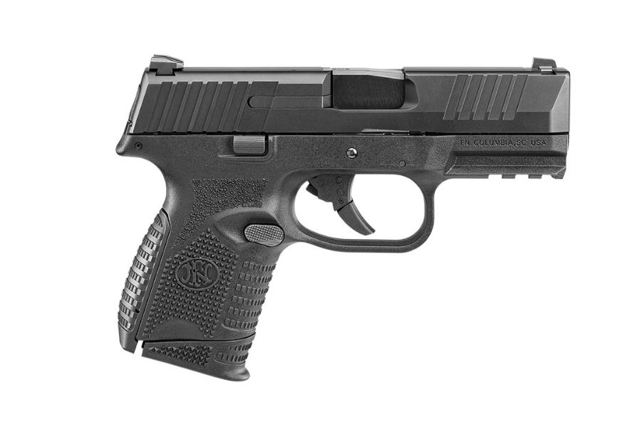 FN 66100815 509 COMPACT 9MM LUGER 3.70" BARREL 12+1 OR 15+1, MATTE BLACK POLYMER FRAME WITH MOUNTING RAIL, MATTE BLACK STAINLESS STEEL SLIDE, NO MANUAL  SAFETY