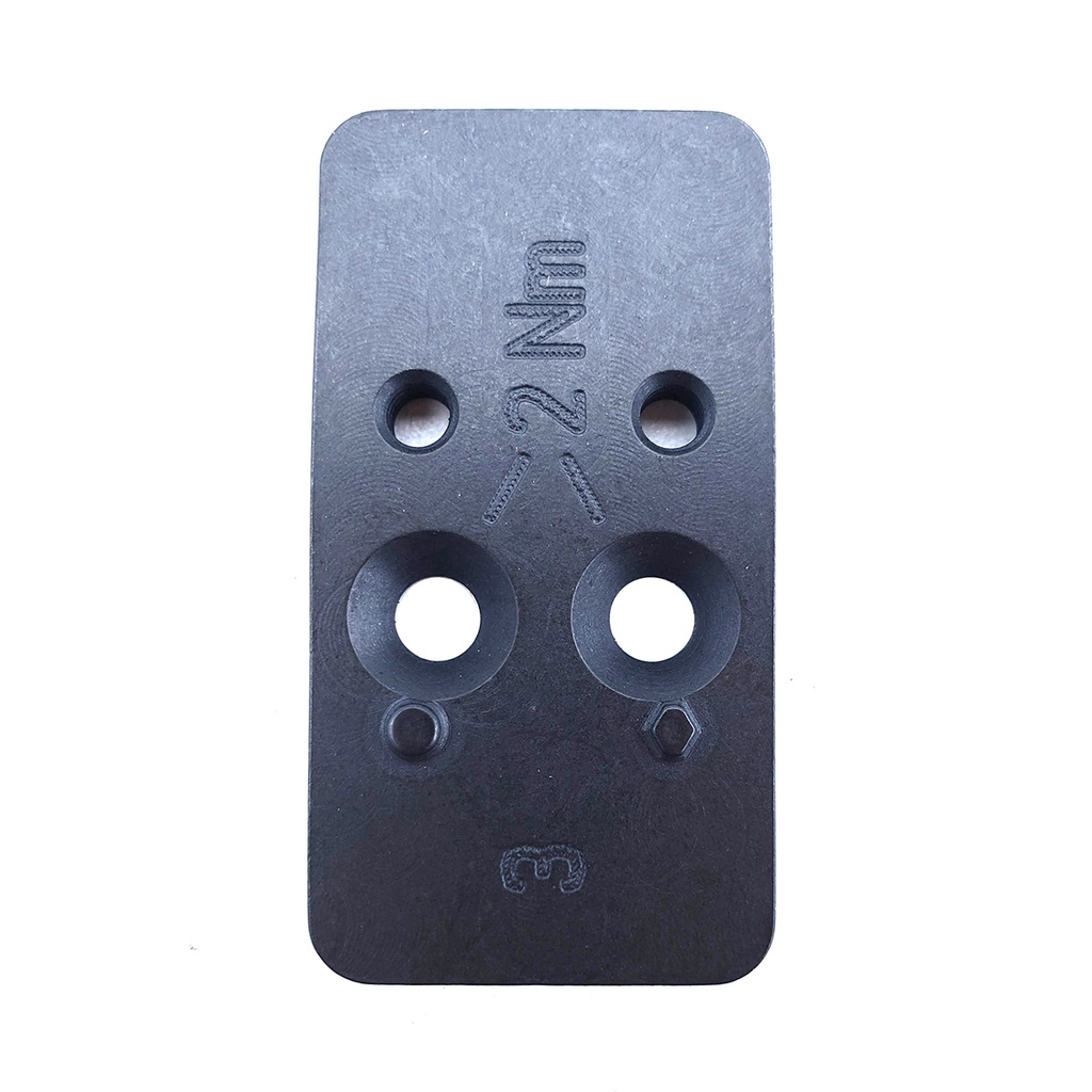 HK 50254263 OPTIC PLATE #3 BLACK, STEEL FITS HK VP9 OR C-MORE STS2 PATTERN FOOTPRINT MOUNT
