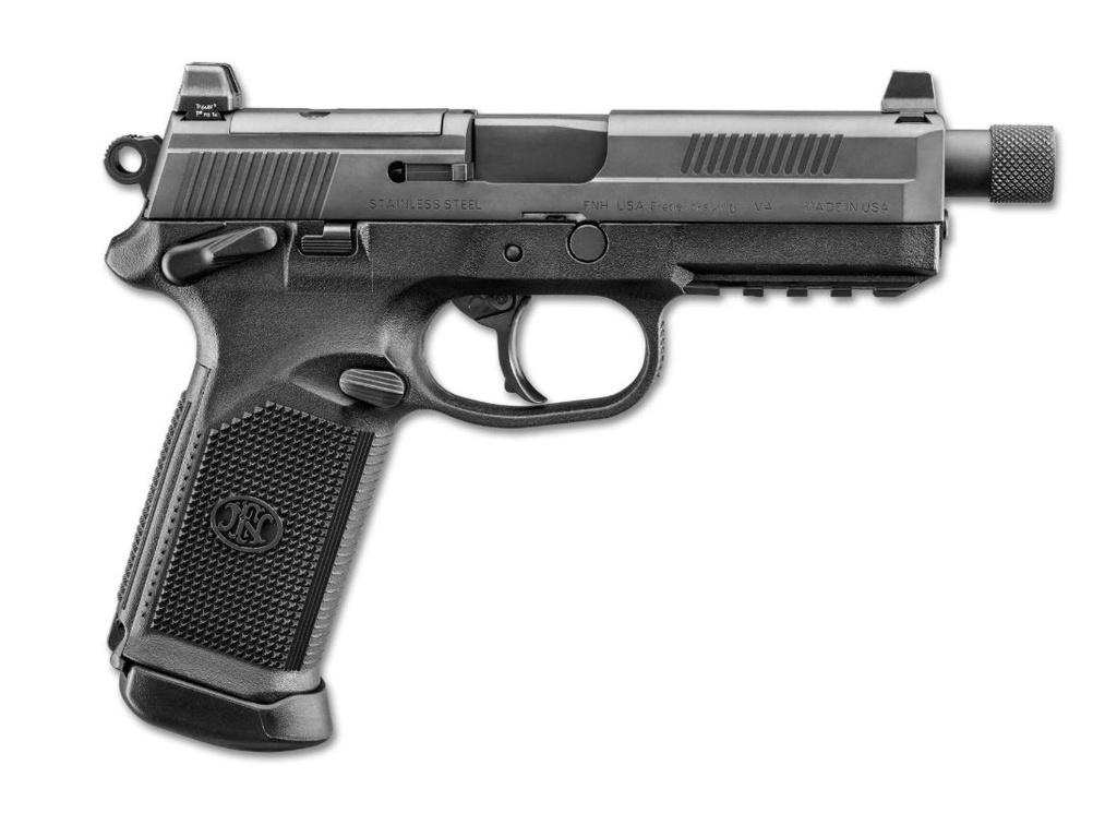 FN 66981 FNX TACTICAL 45 ACP  5.30" THREADED BARREL 10+1  , MATTE BLACK , MANUAL SAFETY , NIGHT SIGHTS , OPTICS READY