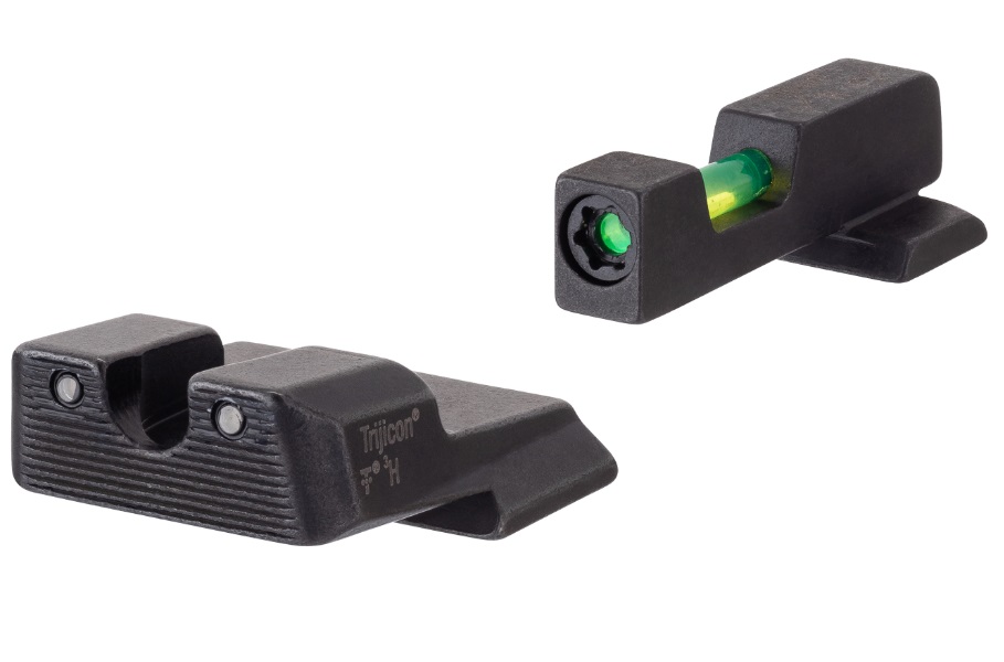 TRIJICON 601110 DI NIGHT SIGHT SET  GREEN/TRITIUM/FIBER OPTIC FRONT SIGHT-GREEN TRITIUM BLACK OUTLINE REAR SIGHT SMITH & WESSON M&P SHIELD/M&P SHIELD PLUS