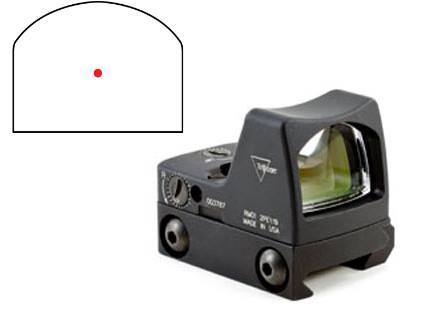 TRIJICON 700601 RMR TYPE 2 MATTE BLACK 1 X  0.89" X 0.67" 3.25 MOA RED DOT WITH PICATINNY MOUNT