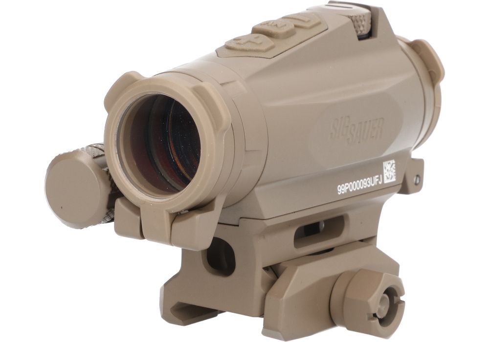 SIG SAUER ELECTRO-OPTICS SOR44102 ROMEO4T PRO FLAT DARK EARTH 1 X 20 MM 2 MOA RED QUAD BALLISTIC DOT/65 MOA CIRCLE