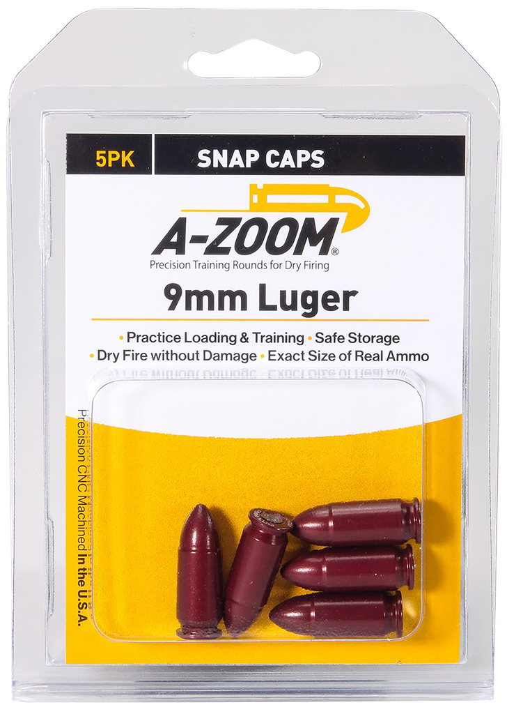 A-ZOOM 15116 PISTOL PISTOL 9MM LUGER 5PACK