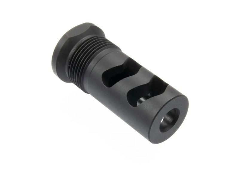 WILSON COMBAT SPRTMBFB458 MUZZLE BRAKE WHISPER 458CAL 11/16"X24 BLACK MELONITE