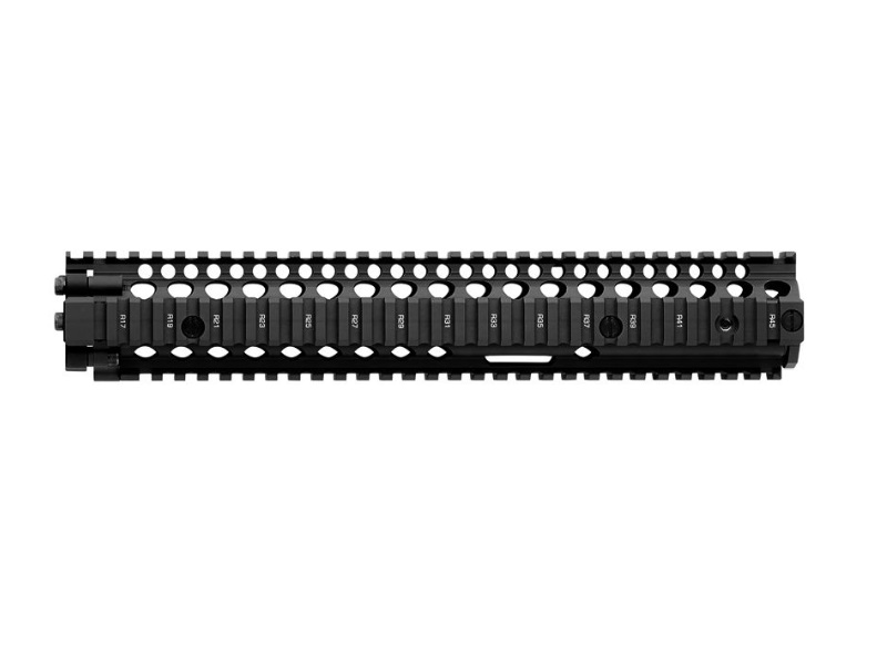 DANIEL DEFENSE 0100408001006 M4A1 RIS II HANDGUARD 12.25" 2-PIECE, FREE-FLOATING STYLE MADE OF 6061-T6 ALUMINUM WITH BLACK ANODIZED FINISH & PICATINNY RAIL FOR AR-15