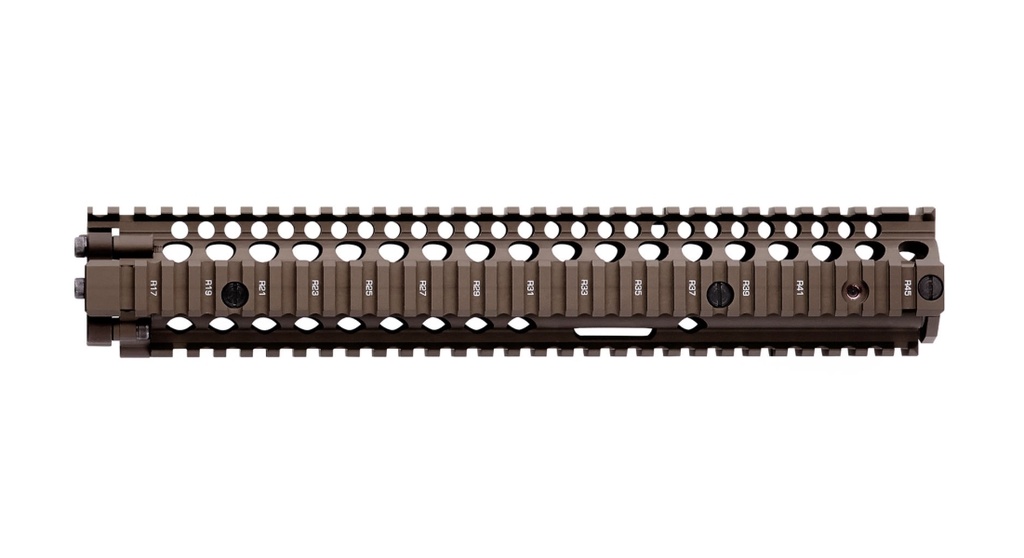 DANIEL DEFENSE 0100408001 M4A1 RIS II HANDGUARD 12.25" 2-PIECE, FREE-FLOATING STYLE MADE OF 6061-T6 ALUMINUM WITH FLAT DARK EARTH ANODIZED FINISH & PICATINNY RAIL FOR AR-15