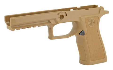 SIG SAUER GRIPMODXF943MCOY P320 GRIP MODULE X-SERIES (MEDIUM SIZE MODULE), 9MM LUGER/40 S&W/357 SIG, COYOTE POLYMER, FITS FULL SIZE SIG P320 (4.70")