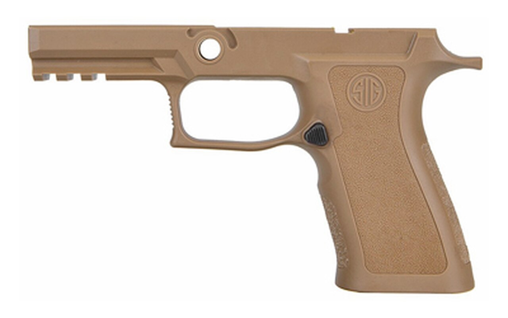 SIG SAUER GRIPMODXCA943MCOY P320 GRIP MODULE X-SERIES CARRY (MEDIUM SIZE MODULE), 9MM LUGER/40 S&W/357 SIG, COYOTE POLYMER, FITS SIG P320 (3.90" & 4.70")