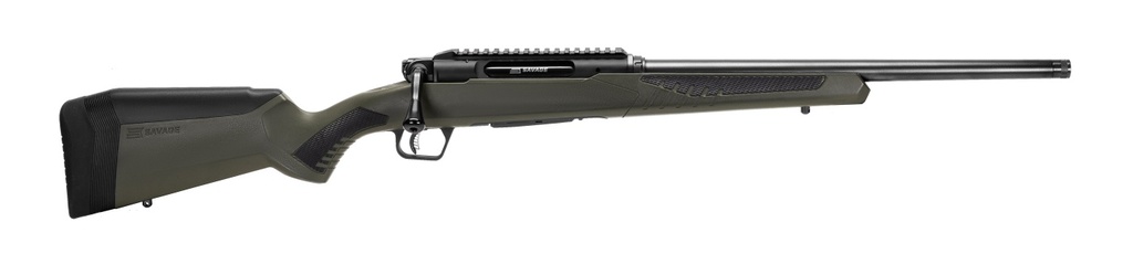 SAVAGE ARMS 57654 IMPULSE HOG HUNTER 6.5 CREEDMOOR 4+1 MATTE BLACK 20" THREADED BARREL/REC, MATTE OD GREEN FIXED ACCUSTOCK WITH ACCUFIT, INCLUDES DETACHABLE BOX MAG