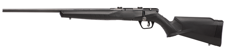 SAVAGE ARMS 70840 B17 F COMPACT 17 HMR 10+1 18" MATTE BLACK BUTTON RIFLED BARREL, MATTE BLACK DRILLED & TAPPED CARBON STEEL RECEIVER, MATTE BLACK FIXED SYNTHETIC STOCK, LEFT HAND