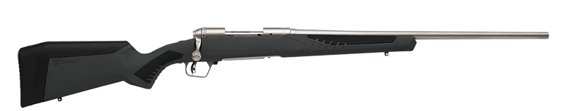 SAVAGE ARMS 57078 110 STORM FULL SIZE 308 WIN 4+1 22" MATTE STAINLESS BUTTON-RIFLED BARREL, MATTE DRILLED & TAPPED STAINLESS STEEL RECEIVER, ACCUSTOCK MATTE GRAY SYNTHETIC STOCK, RIGHT HAND