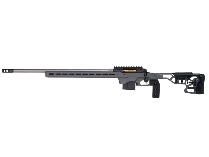 SAVAGE ARMS 57704 110 ELITE PRECISION 6MM CREEDMOOR 10+1 26" MATTE STAINLESS, MATTE BLACK REC, GRAY CERAKOTE ADJUSTABLE MDT ACC ALUMINUM CHASSIS STOCK, LEFT HAND (MB NOT INCLUDED)