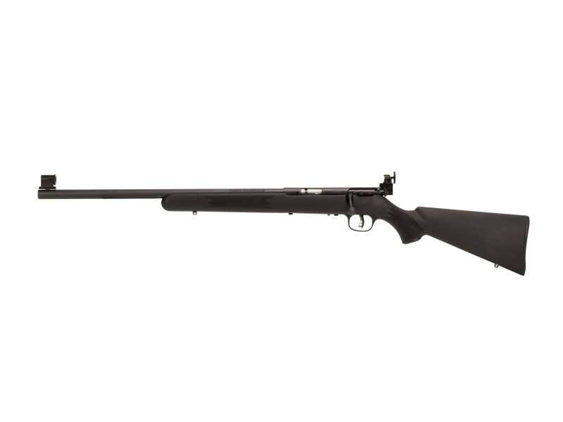 SAVAGE ARMS 28901 MARK I FVT FULL SIZE 22 LONG/22 SHORT/22 LR 1RD 21" BLACK SATIN HEAVY BARREL, SATIN BLACK CARBON STEEL RECEIVER, BLACK FIXED SYNTHETIC STOCK, LEFT HAND