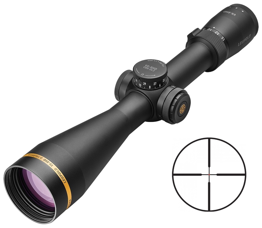 LEUPOLD 171390 VX-5HD  MATTE BLACK 3-15X56MM CDS-ZL2 SIDE FOCUS ILLUMINATED FIREDOT DUPLEX RETICLE 30MM TUBE