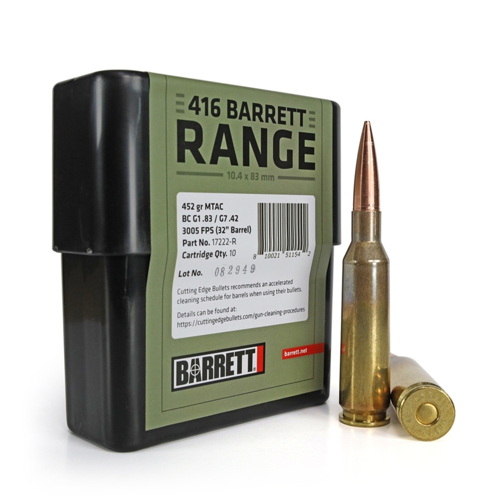BARRETT 17222R RANGE  416BARRETT 450GR MTAC 10/BOX
