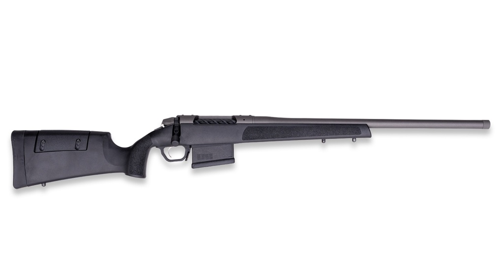 WEATHERBY 3WR047MMBR16T 307 RANGE SF 7MM BC 5+1 16" TUNGSTEN CERAKOTE HEAVY THREADED BARREL & STEEL DRILLED & TAPPED RECEIVER, BLACK ADJ CHEEK PIECE & LOP SYNTHETIC STOCK