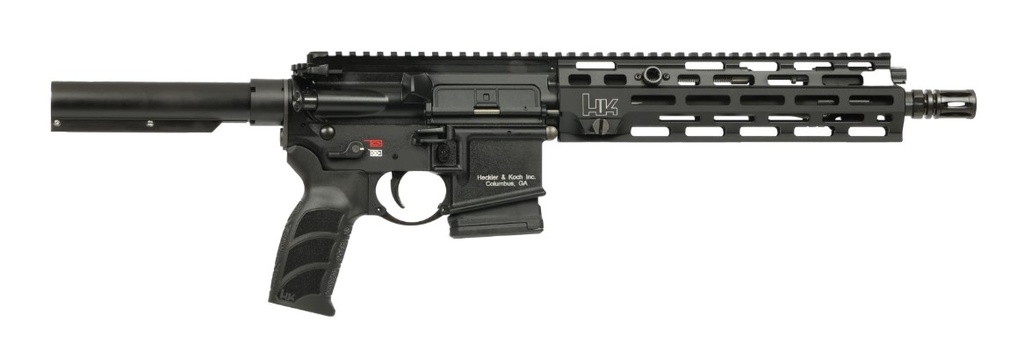 HK 81001051 MR556 A4 5.56X45MM 10+1 11" BLACK THREADED BARREL, M-LOK HANDGUARD, BLACK PICATINNY RAIL RECEIVER, BLACK PISTOL TUBE, BLACK POLYMER GRIP, AMBIDEXTROUS